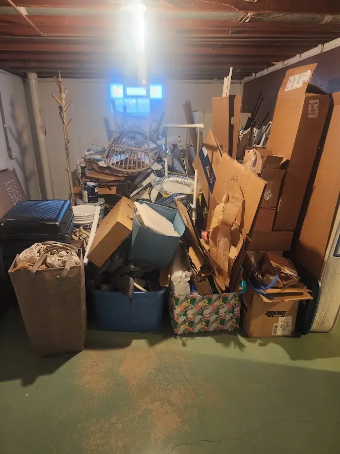 Roll-off dumpster container at job site for Yard Waste Dumpster Rental in North Castle